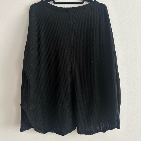 Mod ref black waffle button shirt size medium - Picture 2 of 5